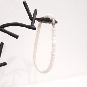 Puka White Shell Bracelet